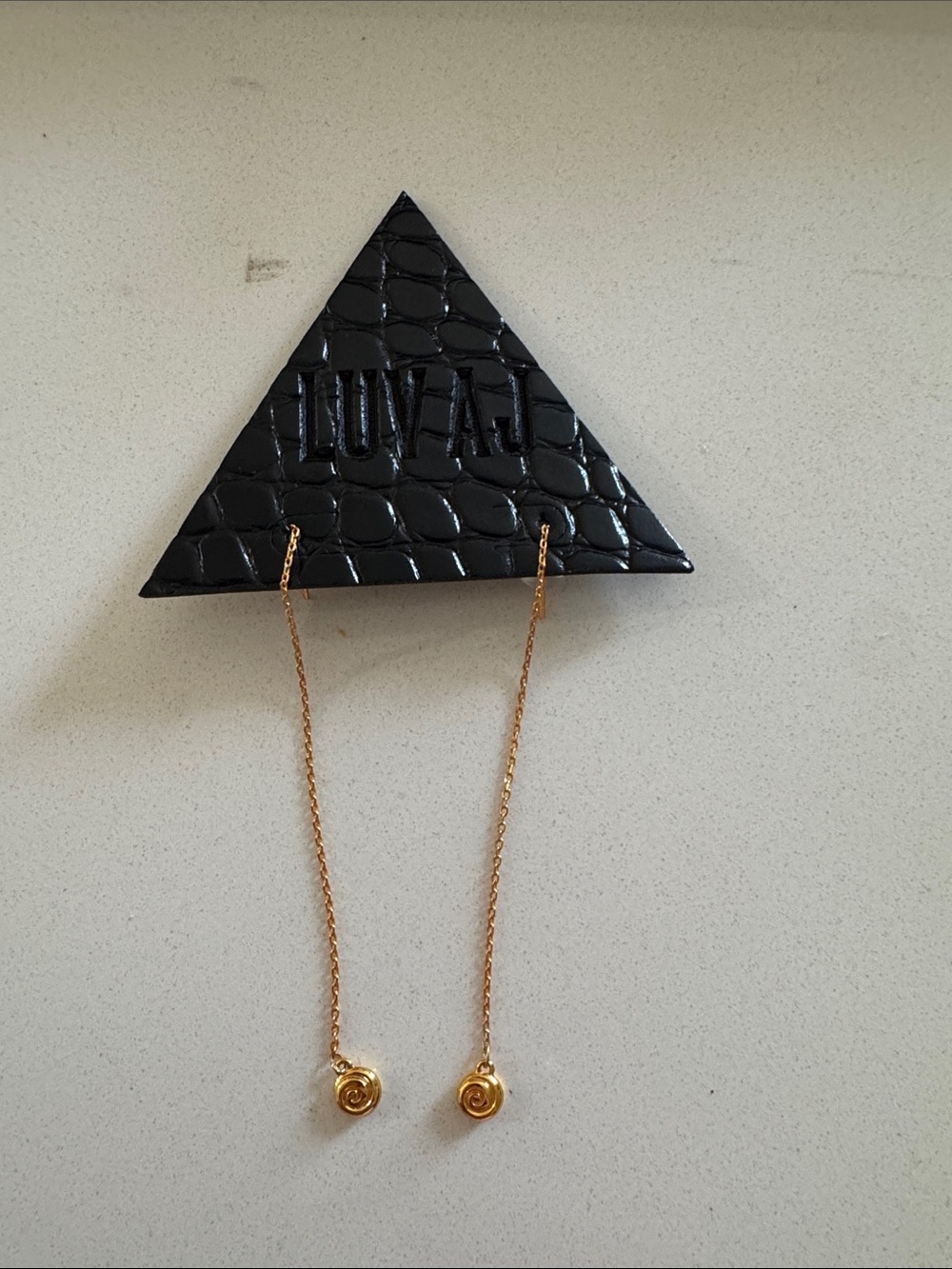 Luv Aj Gold Threader Drop Earrings with Spiral Ends